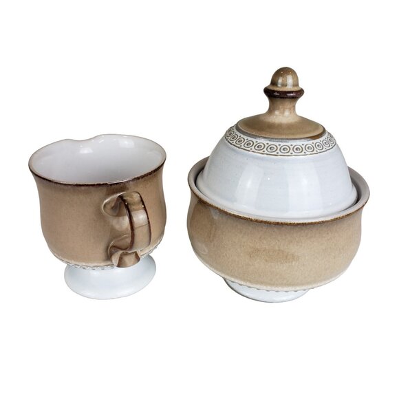 Denby Seville Vintage Lidded Sugar Bowl and Creamer Set, Hard to Find - Picture 2 of 7